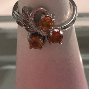 Natural Citrine Ring 925 Sterling Silver Size 7.75